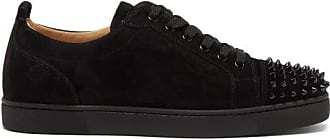 Christian Louboutin - Louis Junior Spike Faux-raffia Trainers - Mens - White Grey