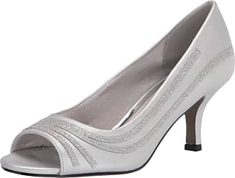 Easy Street Womens Pump, Silver Satin, 5.5 US medium