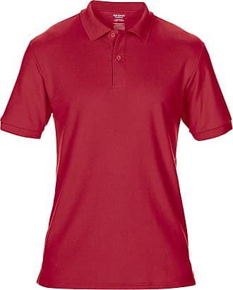 Gildan Mens DryBlend Adult Double Pique Polo Shirt, Red, Large (Size: L)