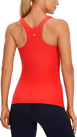  CRZ YOGA Seamless Workout Tank Tops For Women Racerback  Athletic Camisole Sports Shirts