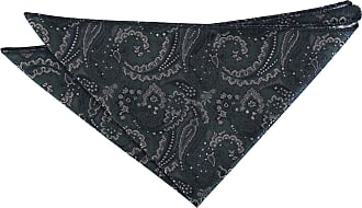 DQT Woven Floral Paisley Charcoal Grey Formal Handkerchief Hanky Pocket Square 