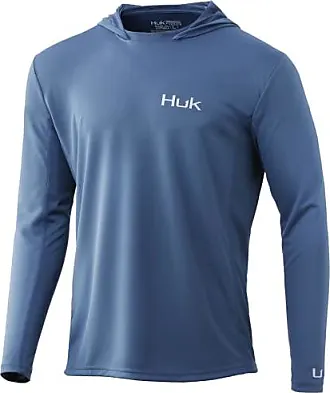 HUK Men's Icon X Hoodie, Fishing Shirt with +50 UPF Sun Protection