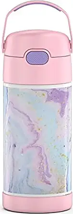 Thermos Funtainer 12 Ounce Stainless Steel Vacuum Insulated Kids Straw  Bottle, Mandalorian 