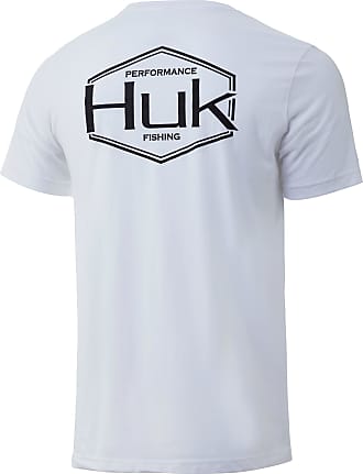 Huk Performance KC Scott Crushed Gray Fishing T-Shirt Men's Size Medium 