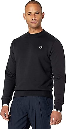 Clearance Fred Perry Crew Neck Sweater Jumper Knit Grey Gray S M L XL Black 