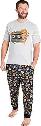 Vêtements De Nuit Humoristique Idée Cadeau Geek Taille S-3XL Ensemble Pyjashort avec T Shirt Rigolo Et Short en Coton Marvel Deadpool Pyjama Homme Court 