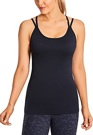 CRZ YOGA Racerback Workout Tank Tops for Women Long Athletic Yoga Tops Sleeveless Shirts Slim Fit 