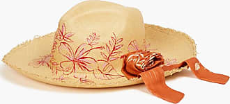 Sensi Studio Straw Hat natural white-light orange graphic pattern casual look Accessories Hats Straw Hats 