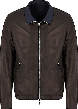 jaqueta de couro masculina emporio armani