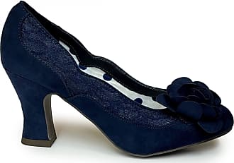 Ruby Shoo Miranda Striped High Heel Bow Court Shoes UK 3-9 Black Blue Ochre 