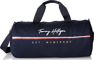 Mens Bags Gym bags and sports bags Tommy Hilfiger Embossed-flag Duffle Bag in Black for Men 