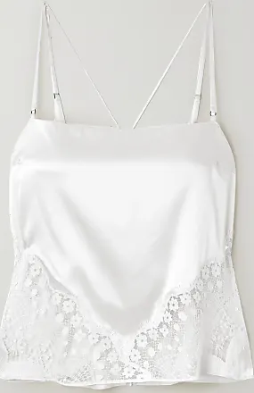 Strappy Lace Insert Satin Cami Top