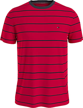 $0 Free Ship Tommy Hilfiger Men's Short Sleeve Crew-Neck Stripe Tee T-Shirt 
