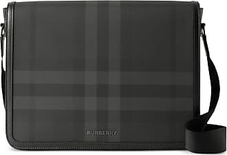 Burberry - London-check Faux-Leather Cross-body Bag - Mens - Charcoal Black