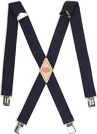 Doloise Mens Suspender Y Back Style with 4 Quality Controlled Clips 1.4 Inch Wide Braces & Heavy Duty 
