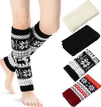 SATINIOR 4 Pairs Cable Knit Leg Warmers Women Knitted Winter Crochet Knee  Boot Stockings Cuffs Long Legging Socks (Black, Light Gray, Dark Gray, Wine  Red) at  Women's Clothing store