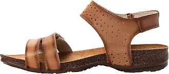 Propet Womens Heather Fisherman Sandals Brown Hook Loop Studded Leather 8 X  2E