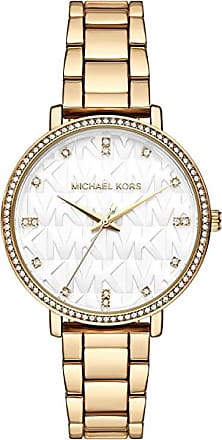 Michael Kors Women's Parker Three-Hand Animal Print Leather Strap Watch