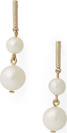 Bellissimi e di classe orecchini di perle bianche a doppia faccia coppia di borchie di perle in stile tribale francese Gioielli Orecchini Orecchini a perno 