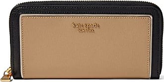 Kate Spade New York Spade Flower Monogram Coated Canvas Zip Around  Continental Wallet Black Multi One Size