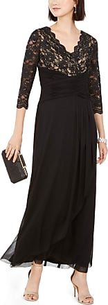 Jessica Howard Womens Sequined Lace Evening Dress Black 16