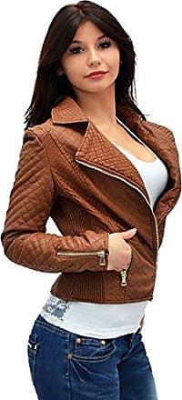 ESRA Damen Lederjacke Damen Collegejacke Damen Jacke Kunstleder in 15 Farben M08