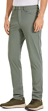 CRZ YOGA Crz Yoga Mens Stretch Golf Pants - 35 Slim Fit Stretch Waterproof  Outdoor Thick Golf Work Pant With Pockets Gull Gray 30W X 35L