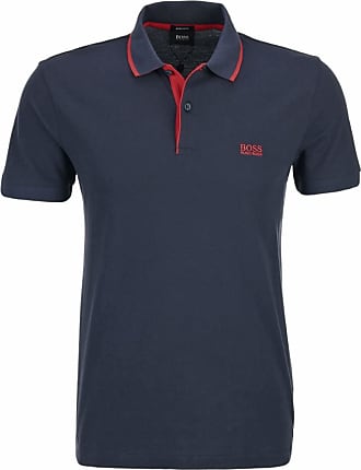 Polo Slim Fit en piqué de coton Coton BOSS by HUGO BOSS pour homme en coloris Bleu Homme T-shirts T-shirts BOSS by HUGO BOSS 