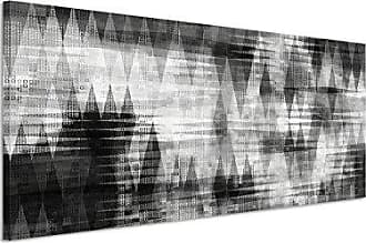 Leinwandbild Panorama schwarz weiß Paul Sinus  Abstrakt_501_150x50cm 