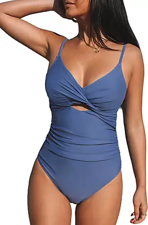 CUPSHE Plus Size Mult Spring Molded Twist Front Tummy Control One