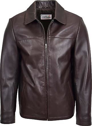 Monomoi Mens Leather Denim Style Jacket Blue: James