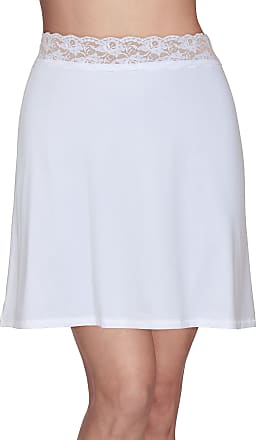Skirt Slip Off White Nylon with Lace and Kick M Medium with 30 Midi Skirt Length Vintage Vanity Fair Half Slip