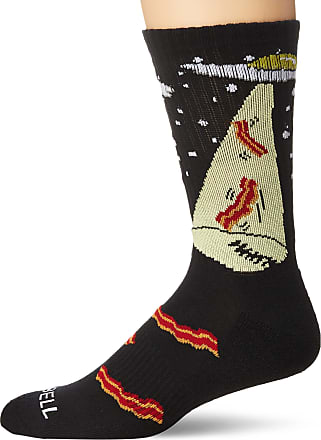 K BELL ~ Men's TACO Cotton Blend Socks ~ Gray ~ Shoe Size 6.5-12 