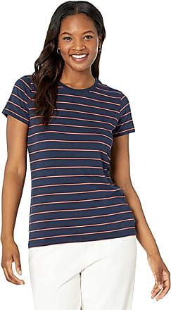Innerternet Women T-Shirt Short Sleeve Stripe Round Neck Tops Blouse 