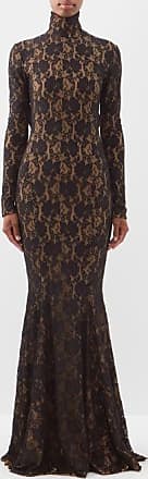 Norma Kamali Cutout-back Stretch-lace Gown - Womens - Black