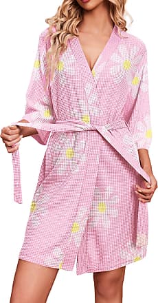 Ekouaer Women's Satin Robe Silky Kimono Bathrobes for Bride Bridesmaids  Soft Party Robe with Lace Trim Comfy Sleepwear : : Clothing, Shoes  
