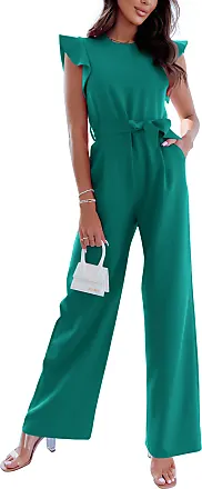  PRETTYGARDEN Jumpsuits For Women 2023 Fall Casual Dressy One  Piece Outfits V Neck Long Sleeve Belt Pockets Long Pants Rompers (Army  Green,Small) : Clothing, Shoes & Jewelry