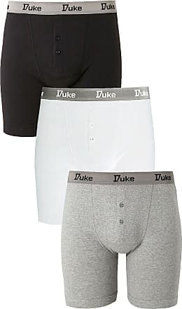 Duke London Button Fly Underwear Mens 3 Multipack Cotton Boxer Shorts Trunks 