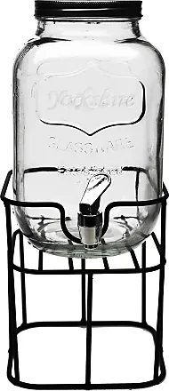 Circleware Clear Carafe Drink Pitcher New Fun Party Entertainment Home and Kitchen Beverage for Water, Juice, Beer, Punch, Iced Tea, Kombucha, Cold