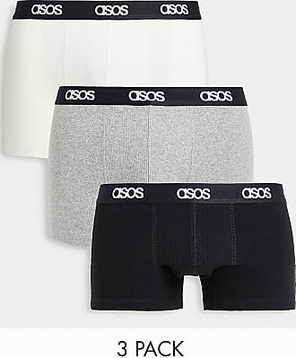 Asos Uomo Abbigliamento Intimo Boxer shorts Boxer shorts aderenti Confezione da 3 paia di boxer neri con fascia in vita a contrasto 