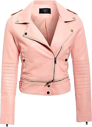 Womens Faux Leather Biker Jacket Ladies Zipped Crop Size 8 10 12 14