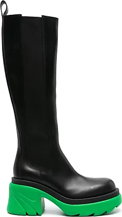 Tire leather boots Bottega Veneta Black size 41 EU in Leather
