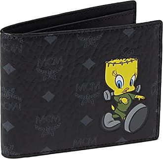 Small Looney Tunes x MCM Bifold Wallet in Visetos Black