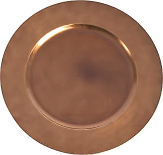 SARO LIFESTYLE Talaria Collection Capiz Shell Charger Plates Copper Set of 4 13 