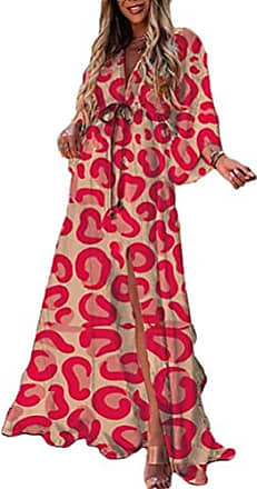 NEUF Sheego Robe Jersey Shirt Robe Maxi Manches Courtes Rouge argile avec motif 947 