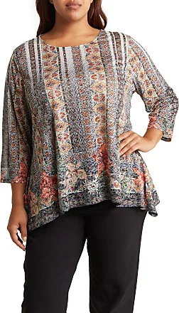 Ruby Rd. Womens Womens Plus-Size Animal Jacquard Twist Top, Teal Multi, 1X  : : Clothing, Shoes & Accessories
