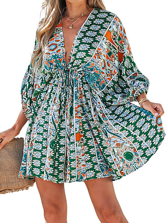 CUPSHE Women Sexy Backless Paisley Print Beach Dress Plunge V-Neck Side  Slit Maxi Dresses, Blue, Small : : Clothing, Shoes & Accessories