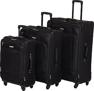 American Tourister American Tourister Pop Max Softside Luggage with Spinner Wheels, Black, 3-Piece Set (21/25/29)