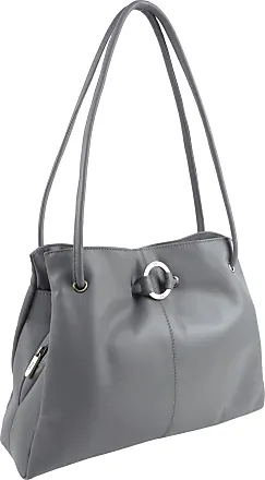 Gigi - Women's Mid-Size Leather Tote Handbag - Top Handle Bag - Giovanna 9046 - with Heart Keyring Charm - Tan