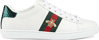 gucci bee trainers womens white